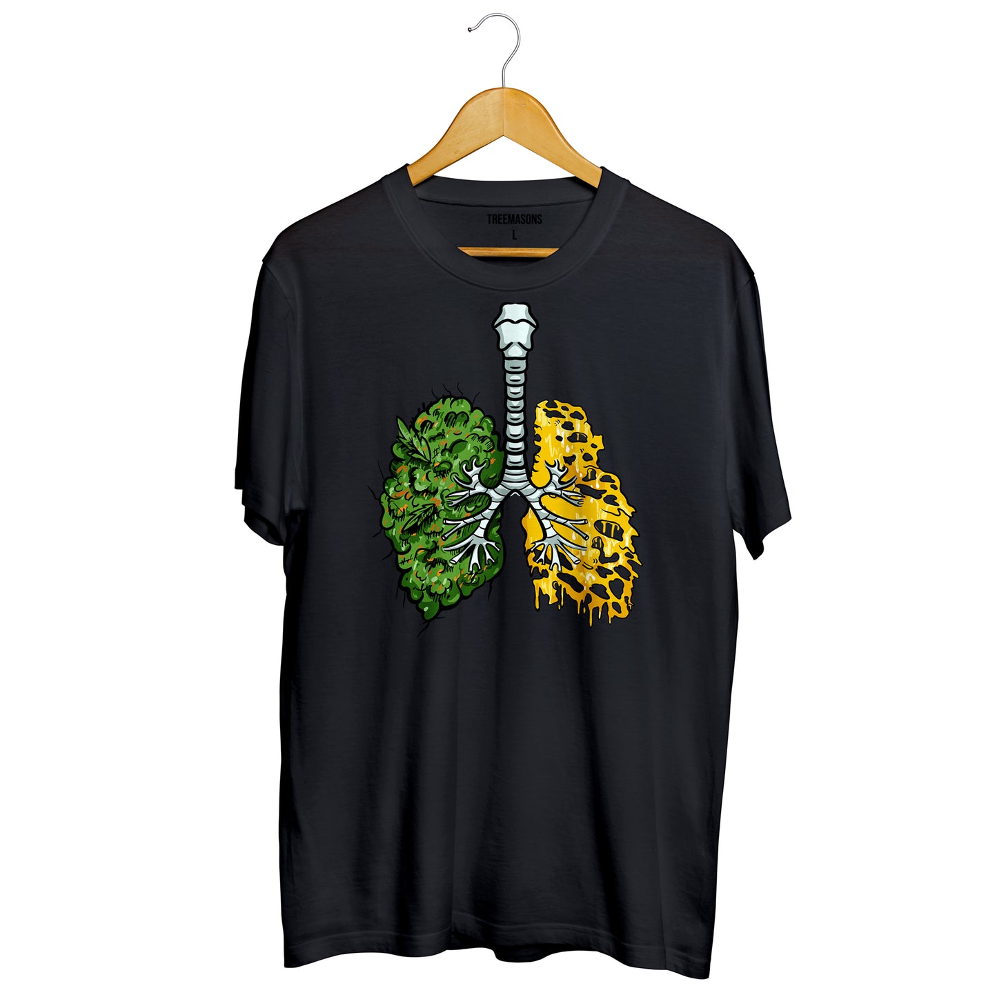 Flower/Dab Lung t-shirt (Black)