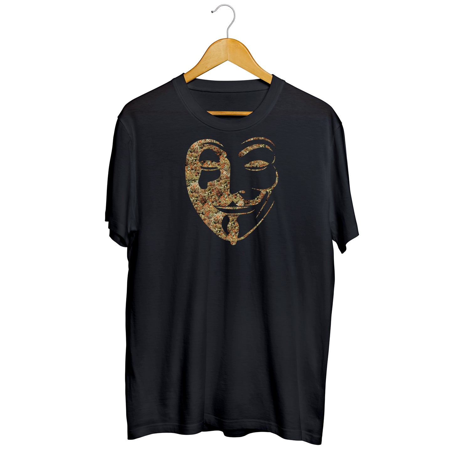 Green revolution mask t-shirt (black)