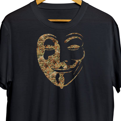 Green revolution mask t-shirt (black)