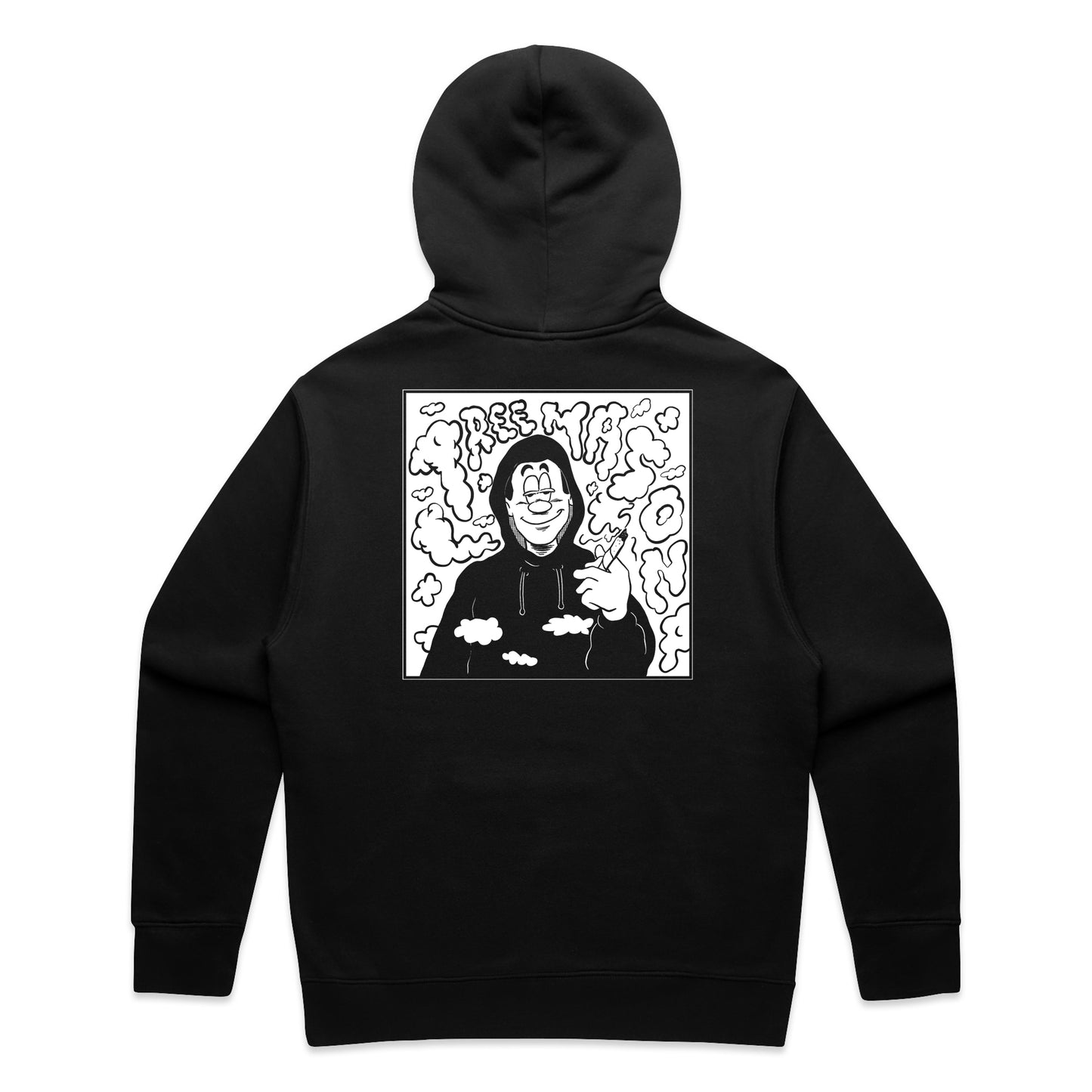 Newspaper comic hoodie (black)