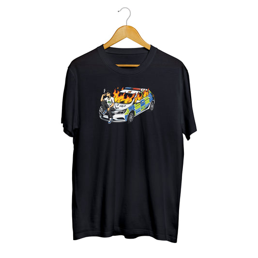 Burning Car T-shirt (black)