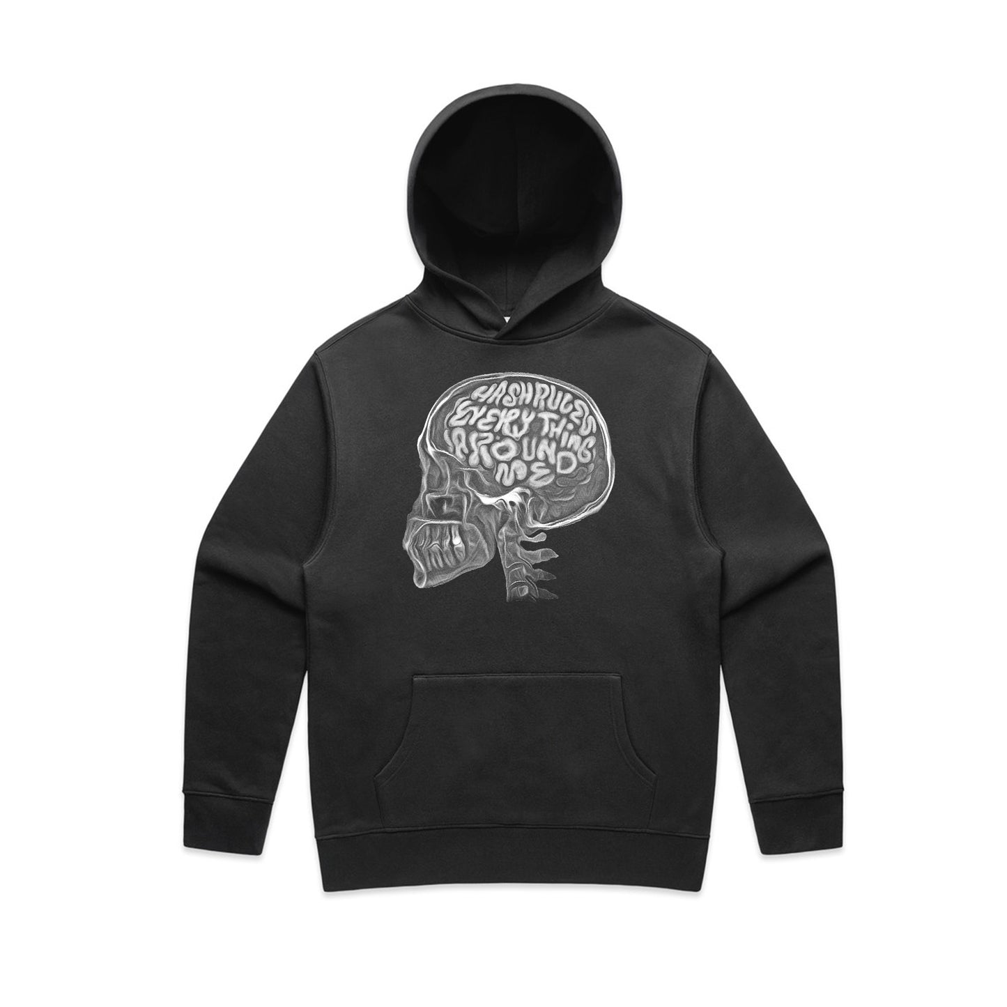 X-ray Faded Black Hoodie